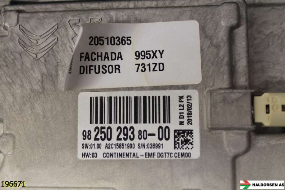 Multimedia display (MCU - Media Controller Unit) til Citroën C4, Picasso 2013-2018 (Type II)  (CITROEN|98 248 995 XY|)