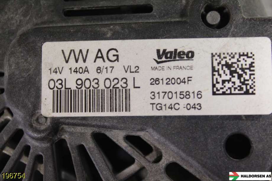 Dynamo til VW Caddy 2015-2020 (Type III, Fase 3)  (VOLKSWAGEN|04L 903 024 S|)