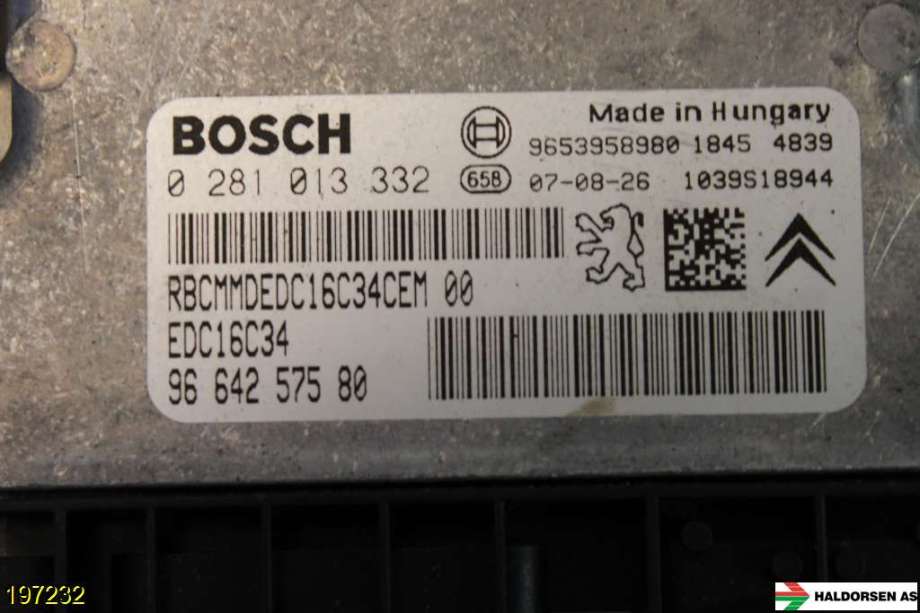 Styreenhet motor til Peugeot 407 2004-2010 (PEUGEOT|1943 NX|)