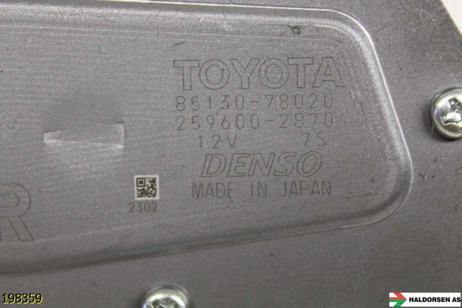Viskermotor bakrute til Lexus NX 2014-2021 (Type I) (AZ10) (AZ10) (LEXUS|259600-2870|85130-78020|)