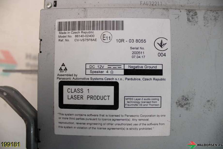 Bilstereo navigasjon til Toyota Auris 2015-2019 (Type II, Fase 2)  (TOYOTA|)