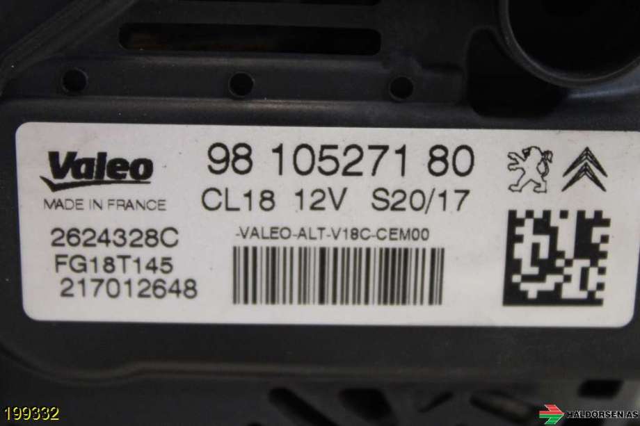 Dynamo til Peugeot Partner 2015-2019 (Type II, Fase 2)  (PEUGEOT|98 105 271 80|)
