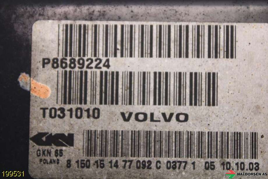Drivaksel høyre foran til Volvo S80 1998-2006 (Type I)  (VOLVO|)