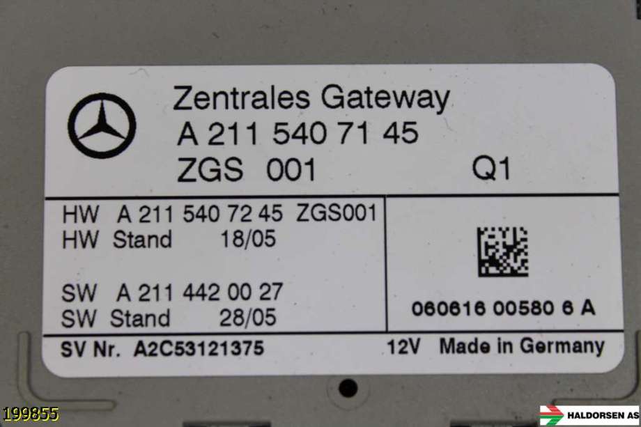 Styreenhet diverse til Mercedes E-Klasse 2006-2009 (Fase 2) (W211) (W211) (MERCEDES|A 211 540 71 45|)