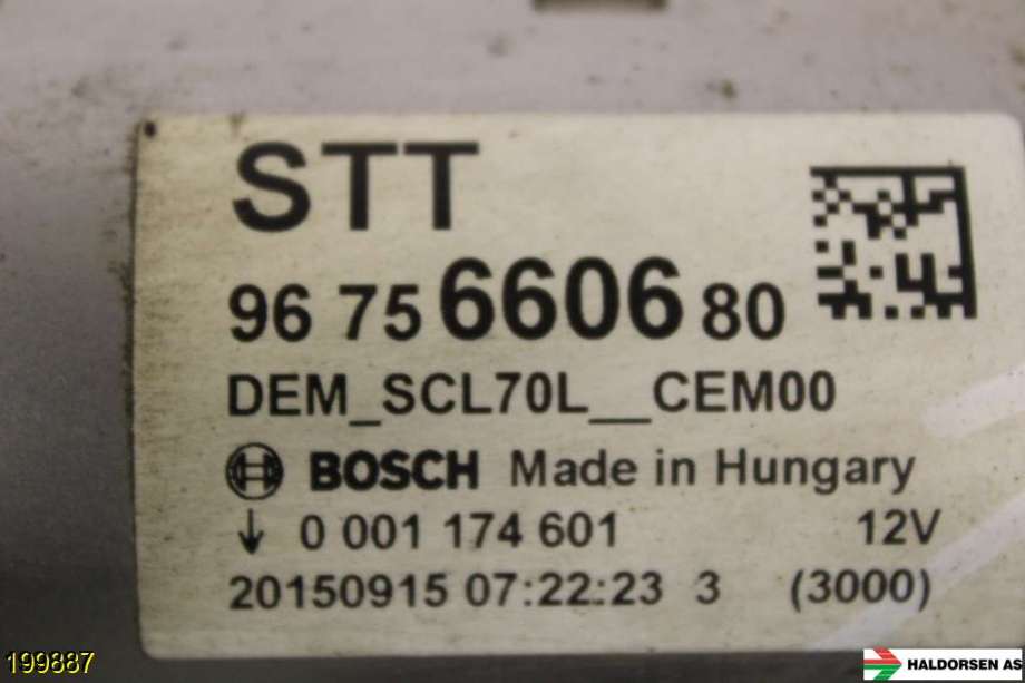 Starter diesel til Peugeot 308 2013-2021 (Type II) (PEUGEOT|96 756 606 80|)