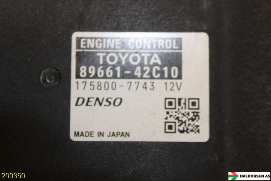Styreenhet motor til Toyota RAV4 2006-2009 (Type III, Fase 1)  (TOYOTA|89661-42C10|)