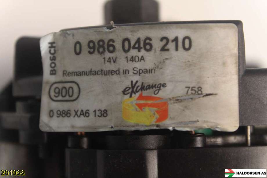 Dynamo til Iveco Daily 2006-2011 (Type IV)  (IVECO|0 986 046 210|)