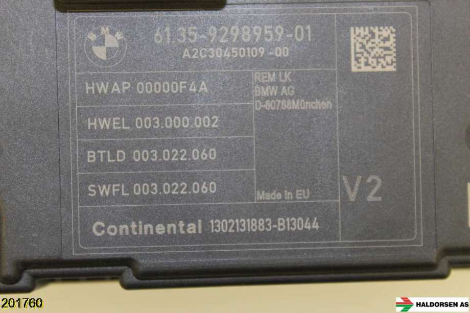 Styreenhet diverse til BMW 3-Serie 2012-2018 (F30/F31/F34) (F30/F31/F34) (BMW|A2C30450109-00|61.35-9298959-01|)