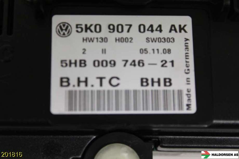 Varmeapparat betjening til VW CC 2008-2012 (PASSAT CC) (PASSAT CC) (VOLKSWAGEN|5K0 907 044 EA ZJU|)