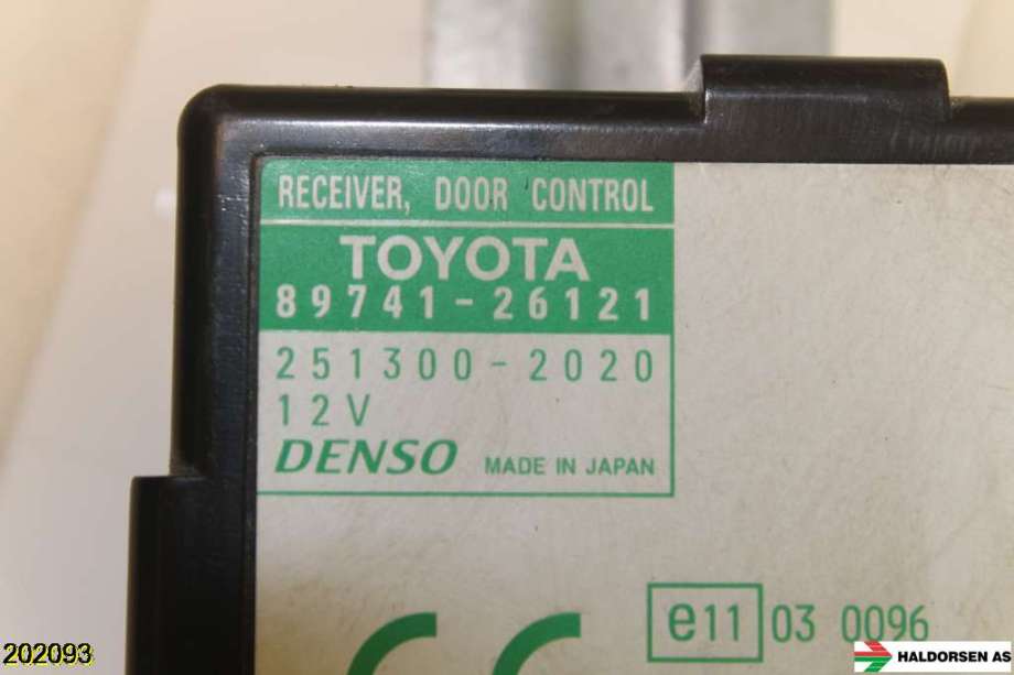 Styreenhet diverse til Toyota Hiace 2007-2012 (Fase 3)  (TOYOTA|8974126121|)