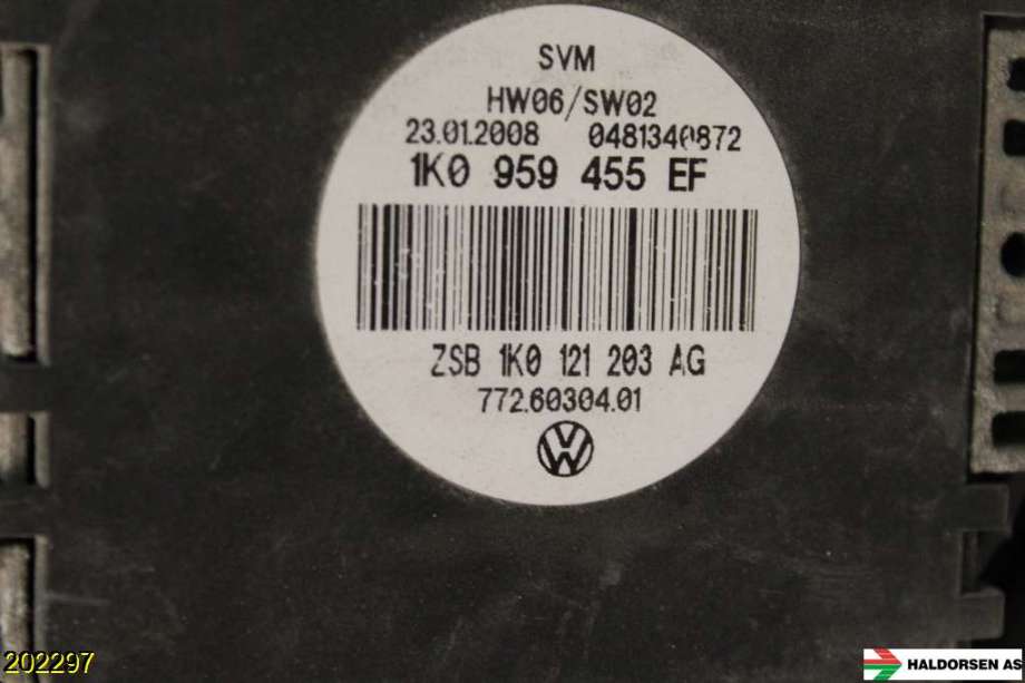 Kjølevifte til VW Golf V, Combi 2003-2008  (VOLKSWAGEN|1K0 959 455 EF|)
