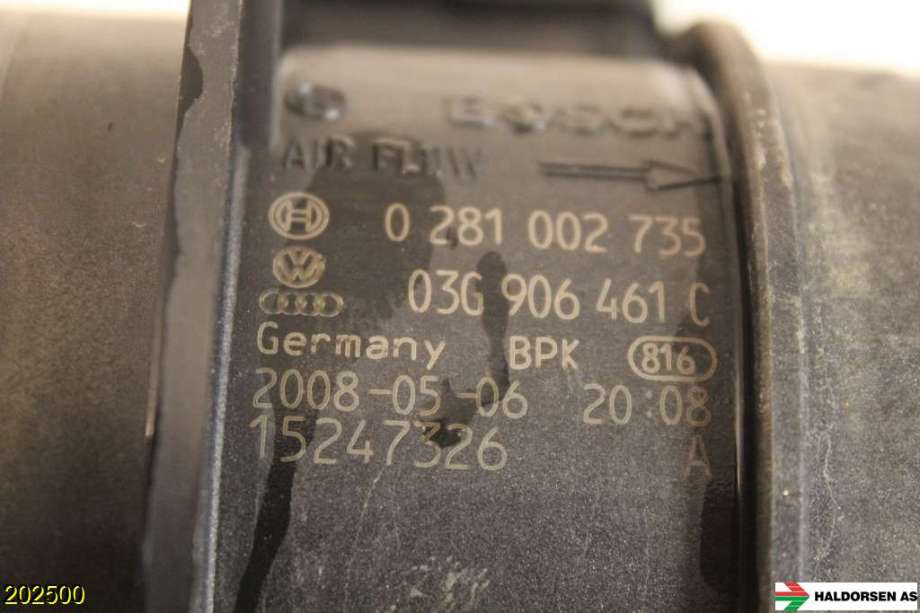 Luftmengde/luftmassemåler til VW Tiguan 2007-2011 (Type I, Fase 1)  (VOLKSWAGEN|03G 906 461 C|)