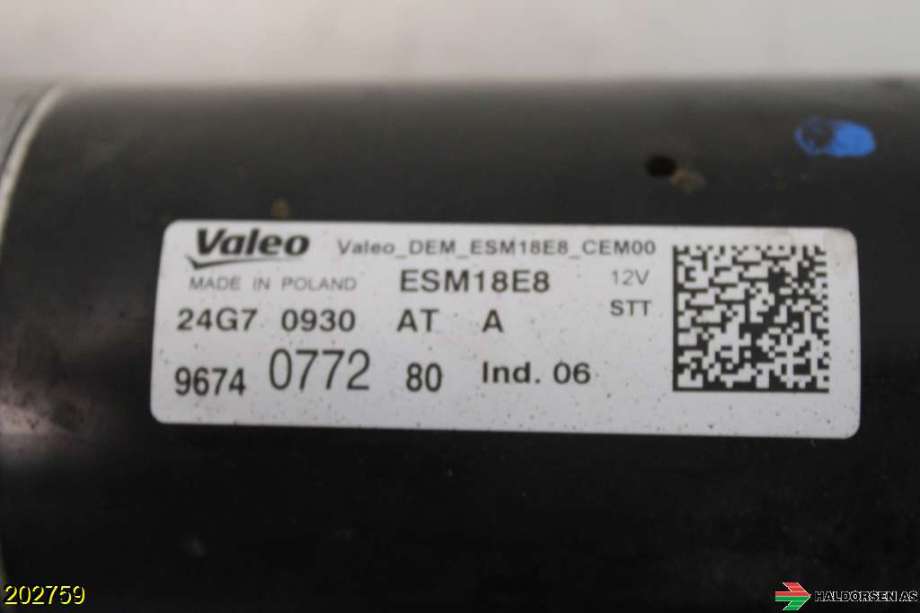 Starter til Citroën C3 2016-->> (Type III) (CITROEN|96 740 772 80|)