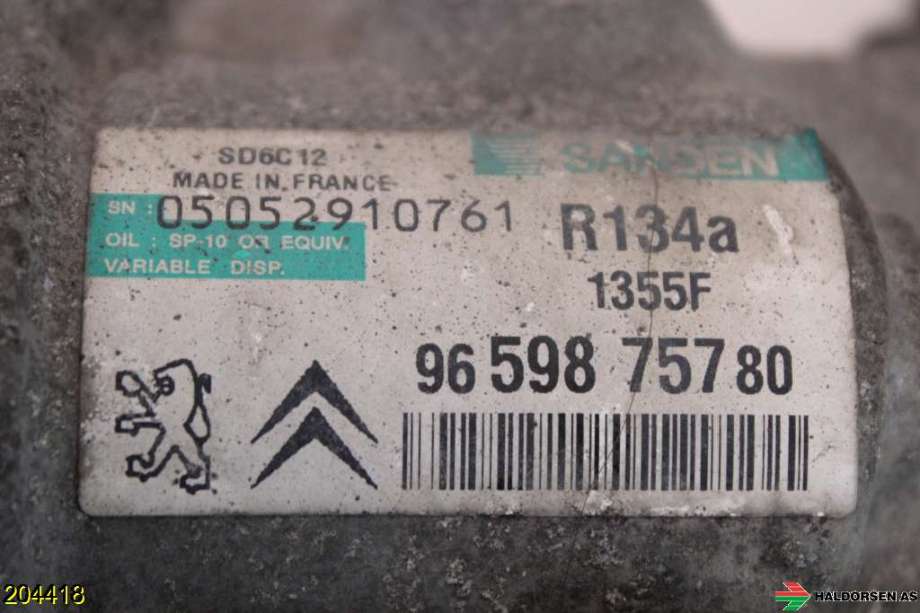 Aircondition kompressor til Peugeot 207 2006-2012 (PEUGEOT|6453 WL|)