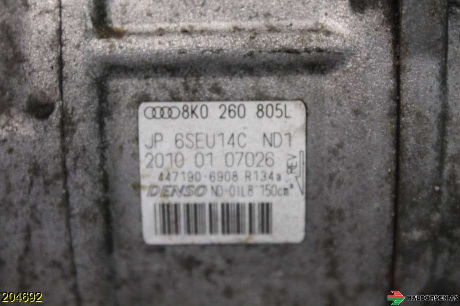Aircondition kompressor til Audi A5 2007-2016 (Type I)  (AUDI|8K0 260 805 L|)