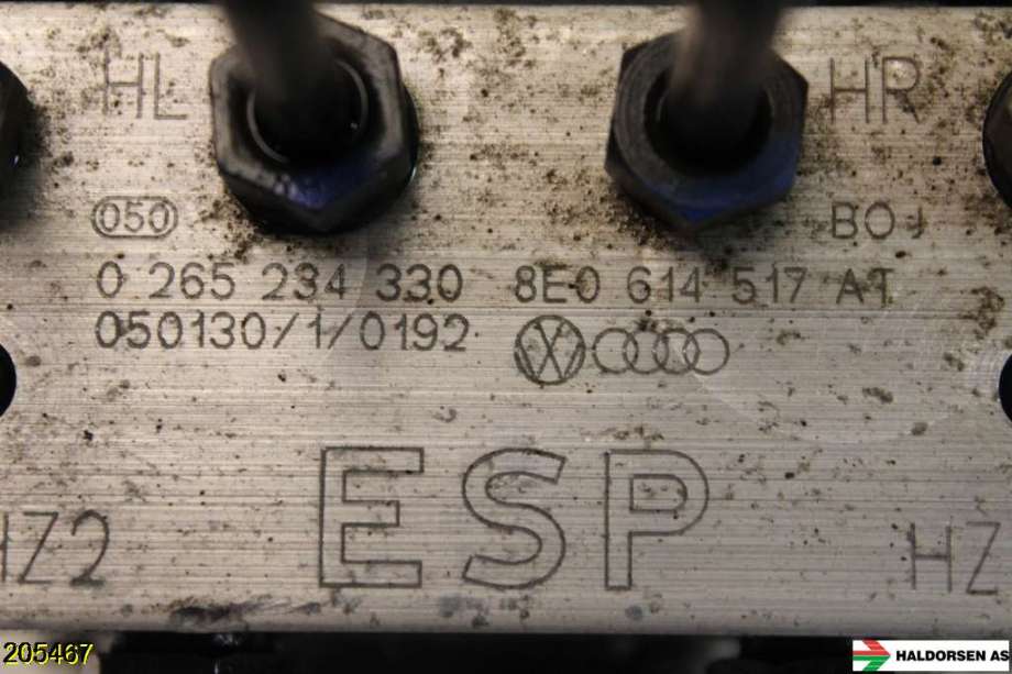 ABS sentral til Audi A4 2004-2008 (Type III) (B7) (B7) (AUDI|8E0 614 517 AT|0 265 234 330|8EO910517B018)