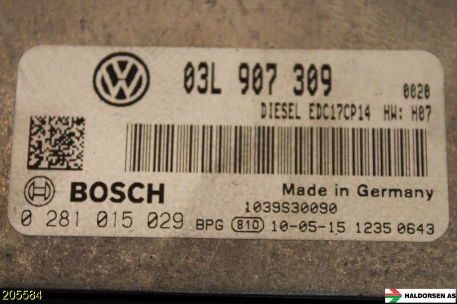 Styreenhet motor til VW CC 2008-2012 (PASSAT CC) (PASSAT CC) (VOLKSWAGEN|03L 907 309|)