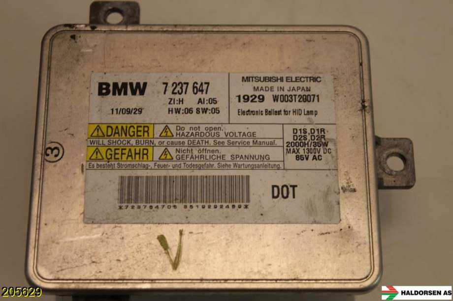 Styreenhet xenon/ballast til BMW 1-Serie 2011-2015 (Fase 1) (F20/F21) (F20/F21) (BMW|63 11 7 237 647||7 237 467)
