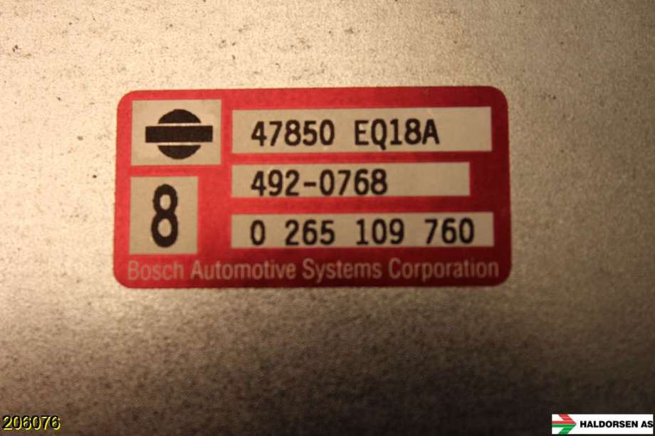 Styreenhet ABS til Nissan X-Trail 2002-2007 (T30) (T30) (NISSAN|47850 EQ18A||0 265 109 760)