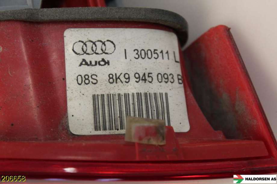 Baklykt venstre indre til Audi A4 2007-2014 (Type IV) (B8) (B8) (AUDI|8K9 945 093 B|)