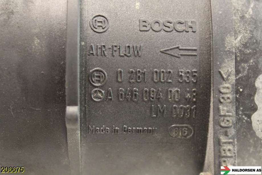 Luftmengde/luftmassemåler til Mercedes E-Klasse 2002-2006 (Fase 1) (W211) (W211) (MERCEDES|A 646 094 00 48|)