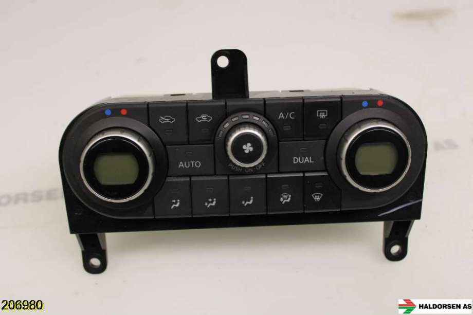 Varmeapparat betjening til Nissan Qashqai, 2007-2010 (Type I, Fase 1)  (NISSAN|27500JD45A)