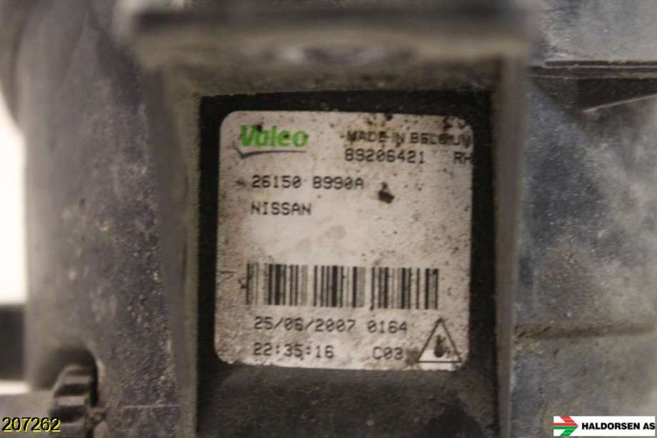 Tåkelykt høyre foran til Nissan Qashqai 2007-2010 (Type I, Fase 1)  (NISSAN|B6A508990A|261508990A|)