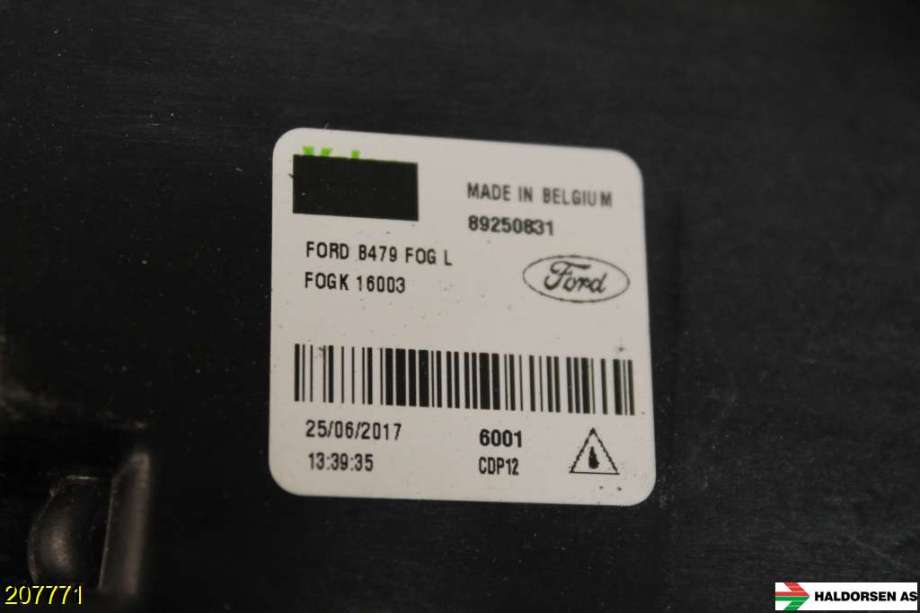 Tåkelykt venstre foran til Ford Fiesta 2017-->> (Type VII)  (FORD|H1BB-15A254-AB|2112660|89250821)