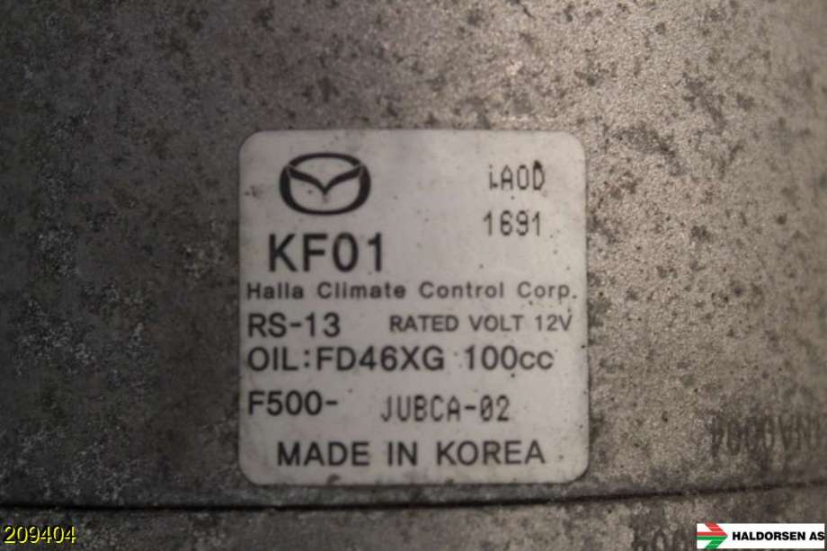 Aircondition kompressor til Mazda CX-5 2012-2017 (Type I)  (MAZDA|KF01-61-450|)