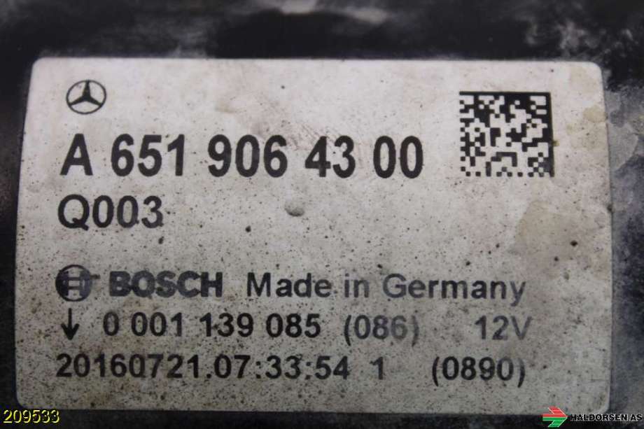 Starter diesel til Mercedes Vito 2014-->> (W447) (W447) (MERCEDES|A 651 906 43 00|)