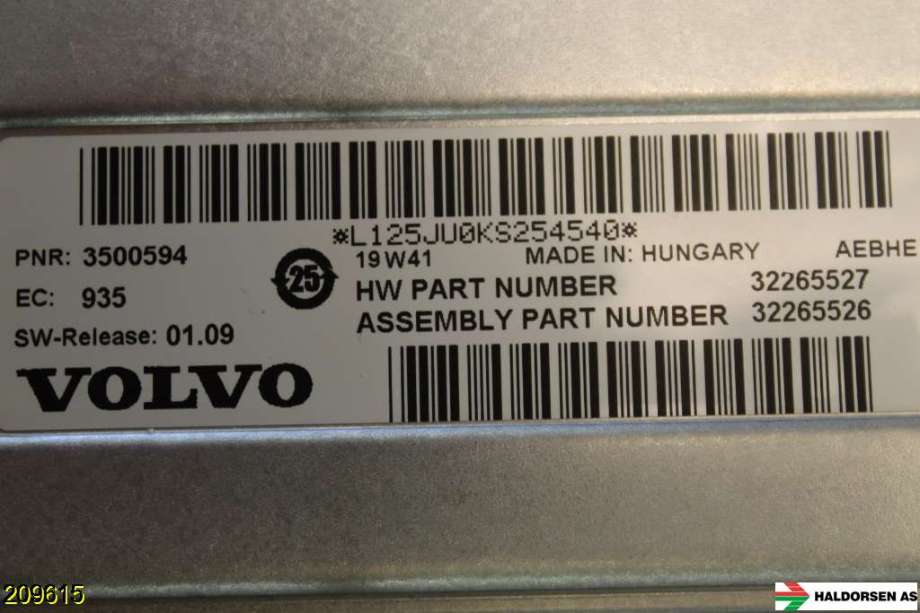 Bilstereo forsterker til Volvo V60 / V60 CC 2018-->> (Type II) (VOLVO|36003303||32265527)