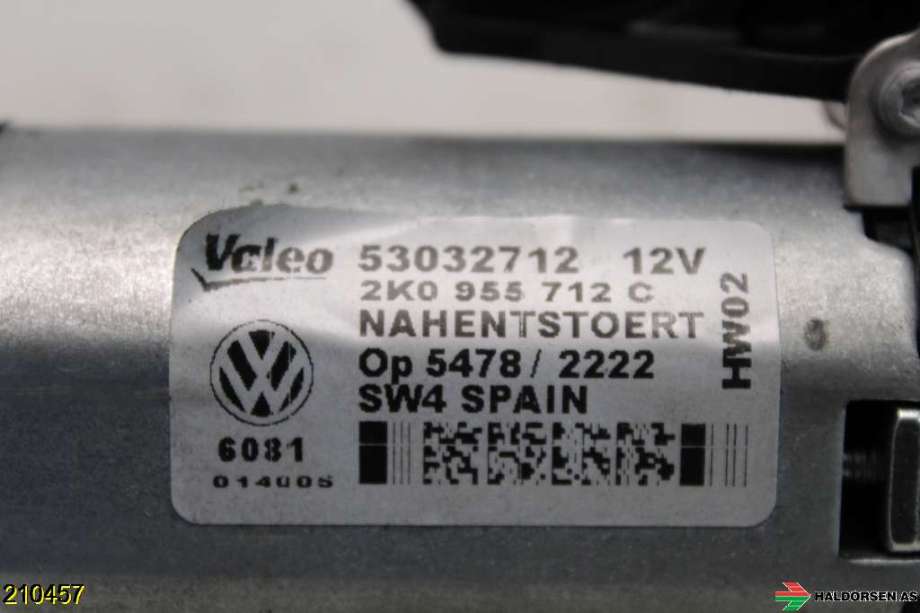 Viskermotor bakrute til VW Caddy 2010-2015 (Type III, Fase 2)  (VOLKSWAGEN|2K0 955 712 C||53032712)