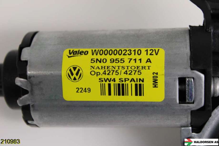 Viskermotor bakrute til VW Tiguan 2007-2011 (Type I, Fase 1)  (VOLKSWAGEN|5N0 955 711 A|)