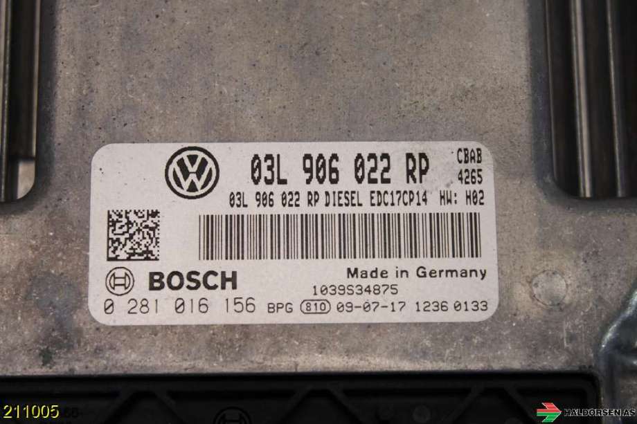 Styreenhet motor til VW Tiguan, 2007-2011 (Type I, Fase 1)  (VOLKSWAGEN|03L 990 990 R)