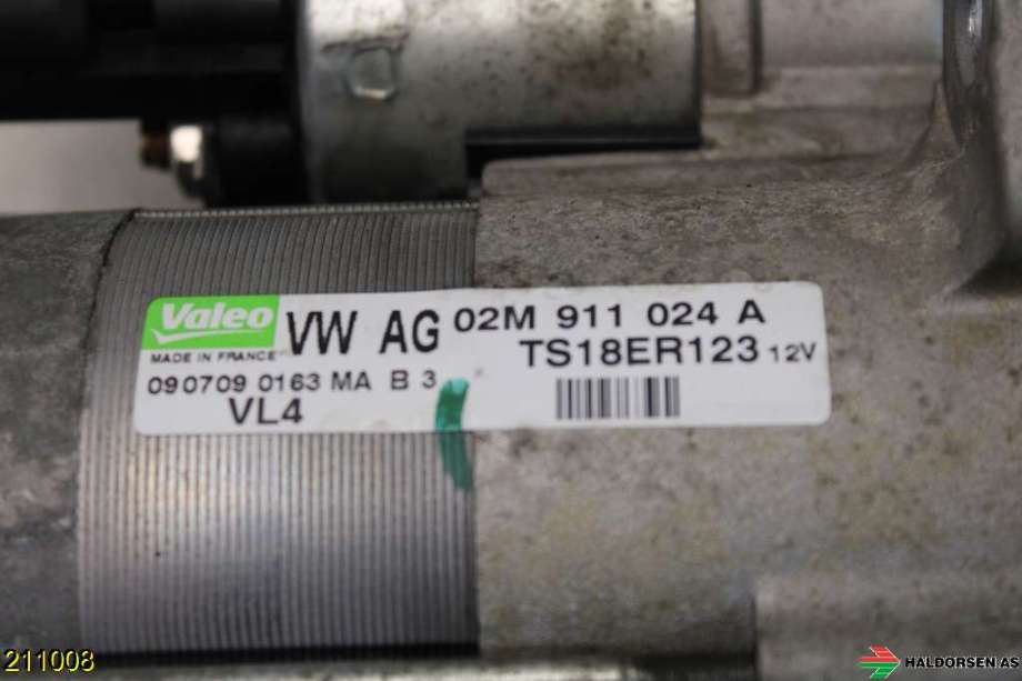 Starter diesel til VW Tiguan 2007-2011 (Type I, Fase 1)  (VOLKSWAGEN|02M 911 024 X|)
