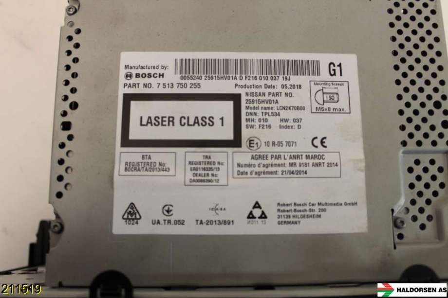 Bilstereo navigasjon til Nissan Qashqai 2014-2021 (Type II)  (NISSAN|)