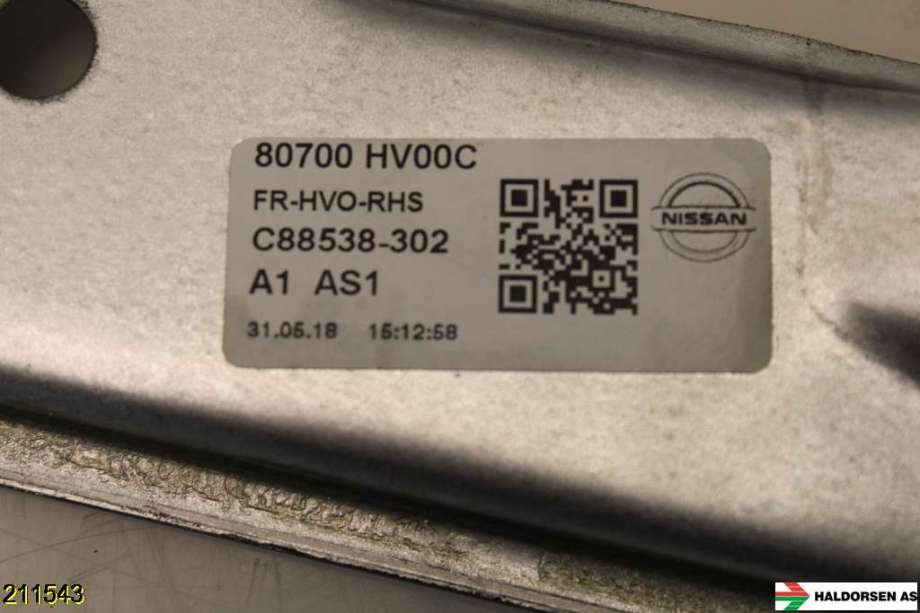 Ruteheis høyre til Nissan Qashqai 2014-2021 (Type II)  (NISSAN||80700-HV00C)