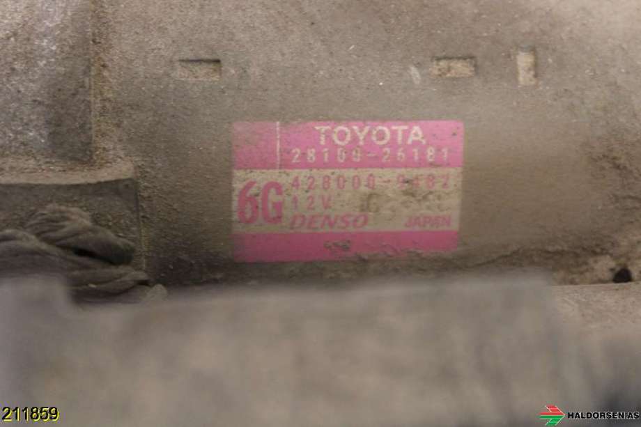 Starter diesel til Toyota RAV4 2013-2015 (Type IV, Fase 1)  (TOYOTA|28100-26181|)