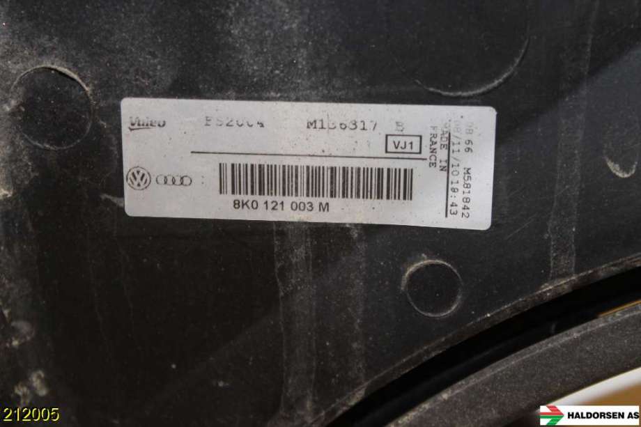 Kjølevifte til Audi A4 2007-2014 (Type IV) (B8) (B8) (AUDI|8K0 121 003 M|)