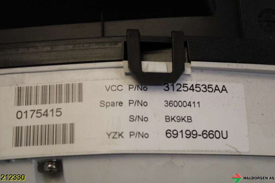 Instrumentpanel til Volvo S80 2006-2013 (Type II, Fase 1)  (VOLVO|36000467||31254535AA)