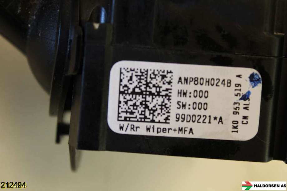 Bryter visker til VW Touran 2007-2010 (Type I, Fase 2)  (VOLKSWAGEN|1K0 953 519 J||1KO 953 519 A)