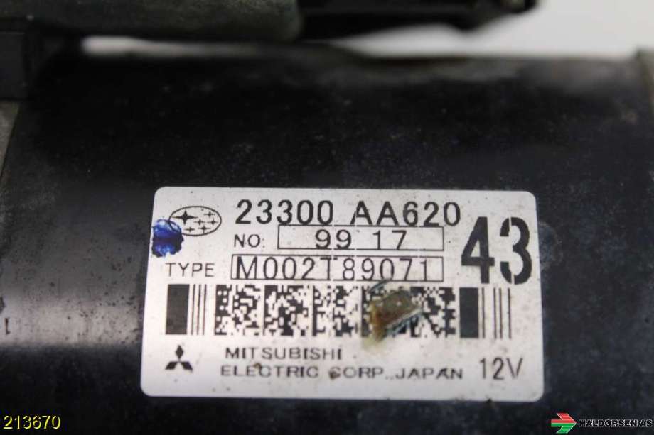 Starter diesel til Subaru Outback 2009-2014 (Type IV)  (SUBARU|23300AA620|)