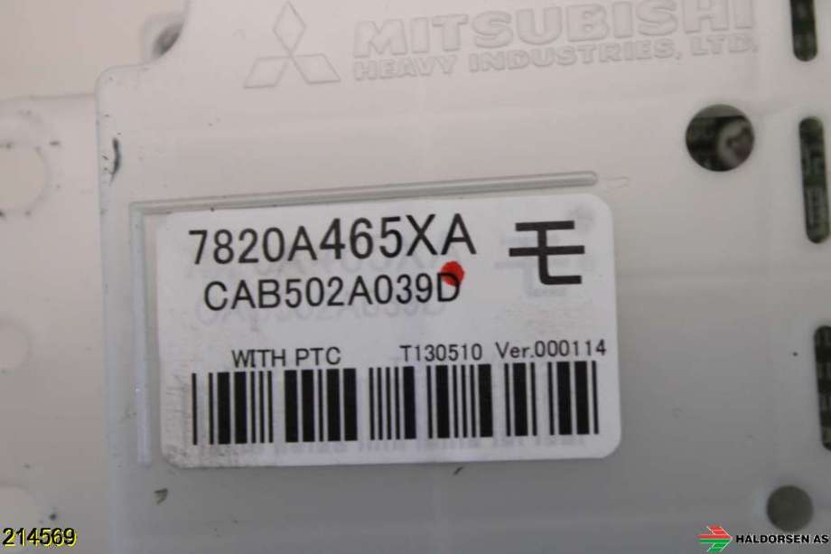 Varmeapparat betjening til Mitsubishi Outlander 2012-2015 (Type III, Fase 1)  (MITSUBISHI|7820A465XA|)