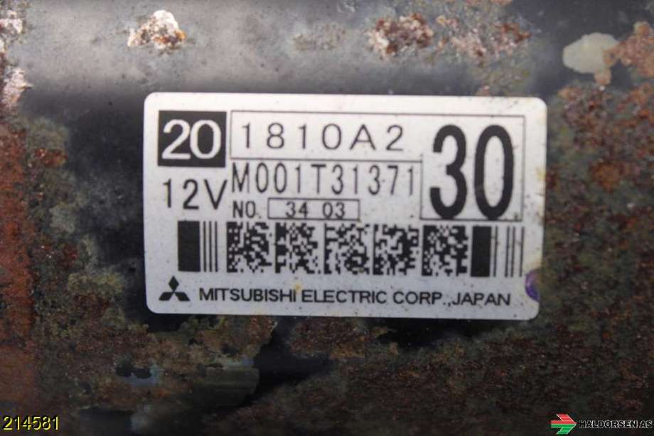 Starter diesel til Mitsubishi Outlander 2012-2015 (Type III, Fase 1) (MITSUBISHI|1810A230|)