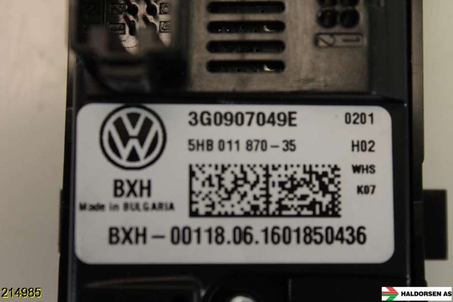 Bryter diverse til VW Tiguan 2016-2020 (Type II, Fase 1)  (VOLKSWAGEN|3G0 907 049 E|)