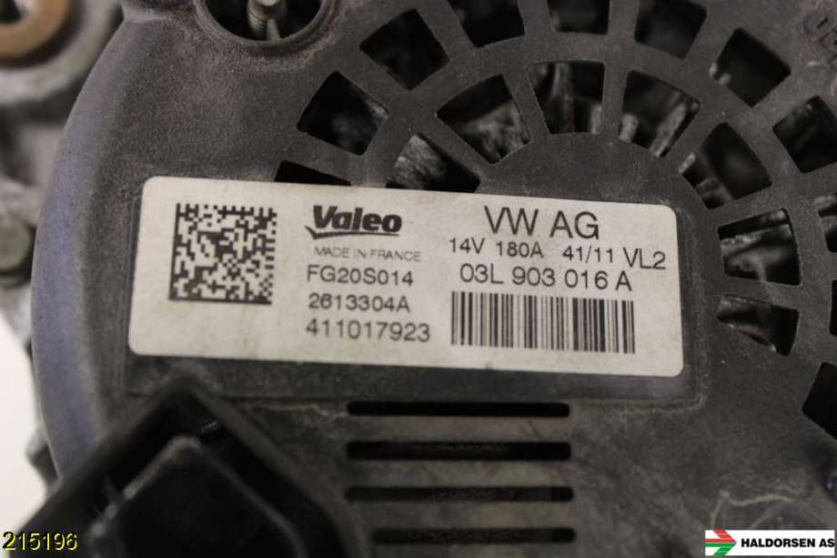 Dynamo til Audi A6 2011-2014 (Type IV, Fase 1) (C7) (C7) (AUDI|03L 903 017 B|)