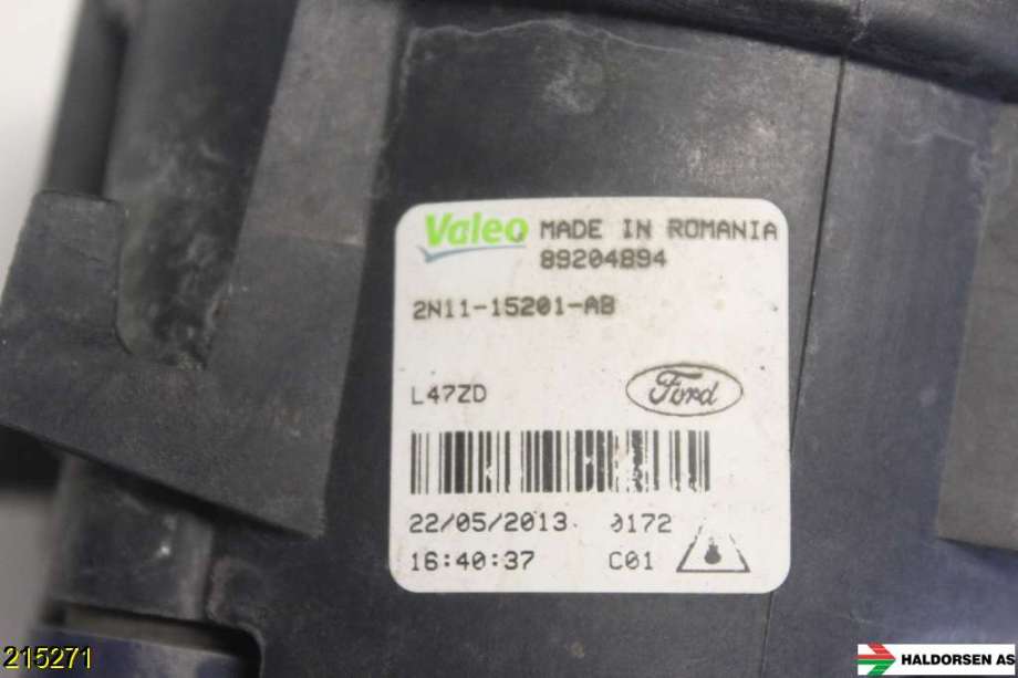 Tåkelykt venstre foran til Ford Fiesta 2013-2017 (Type VI, Fase 2)  (FORD|2N11-15201-AB|)