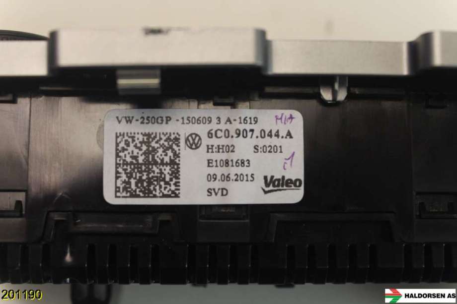 Varmeapparat betjening til VW Polo 2014-2017 (Type V, Fase 2)  (VOLKSWAGEN|6C0 907 044 A|)