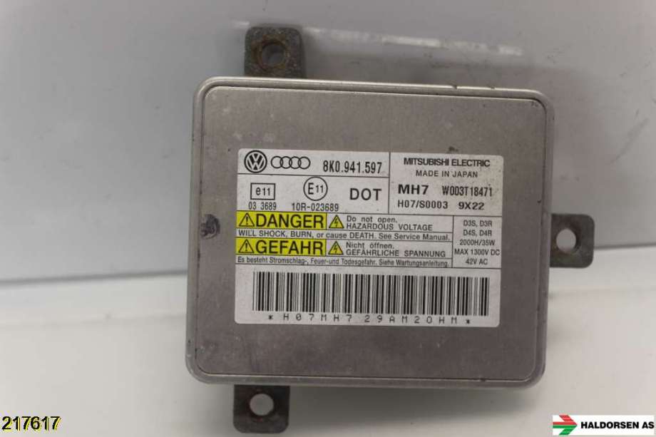 Styreenhet xenon/ballast til Audi A4, 2007-2014 (Type IV) (B8) (B8) (AUDI|8K0 941 597 E)
