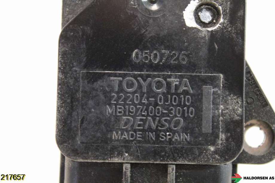 Luftmengde/luftmassemåler til Toyota Yaris 2003-2005 (Type I, Fase 2)  (TOYOTA||22204-0J010)